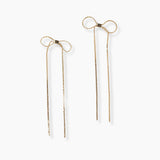 102322, RIBBON BOW CHAIN EARRING