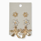 102335, FLOWER RHINESTONE STUD EARRING SET