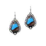 102477, WESTERN GEOMETRIC TURQUOISE STONE DANGLE EARRING