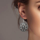 102481, WESTERN CONCHO METAL DANGLE EARRING