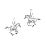 102494, HORSE FILIGREE METAL DANGLE EARRING