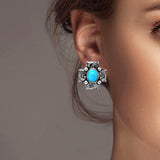 102587, WESTERN CROSS STUD EARRING