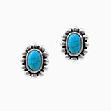 102588, WESTERN OVAL STUD EARRING