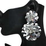 105444, SEQUIN FLOWER DANGLE EARRING