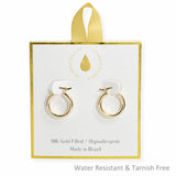 107119, 18K GOLD FILLED ROUND HOOP EARRING