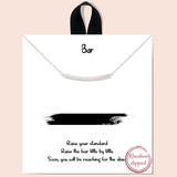 79682, TEXTURED SLIGHTLY BENT BAR NECKLACE/RHODIUM DIPPED