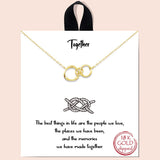 79689, "TOGETHER" CIRCLE LINKED NECKLACE