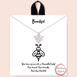 79700, BUMBLE BEE PAVE CUBIC ZIRCONIA NECKLACE