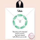 79737, "SOLITUDE" PAVE CUBIC ZIRCONIA NECKLACE