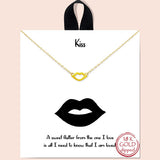 79745, "KISS" LIPS NECKLACE