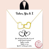 79752, "SISTER, YOU & I" HEARTS NECKLACE