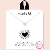 79753, "HEART IS FULL" CUBIC ZIRCONIA PAVE NECKLACE