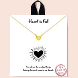 79753, "HEART IS FULL" CUBIC ZIRCONIA PAVE NECKLACE