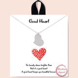 79755, "GOOD HEART" HEART SIDEWAYS NECKLACE