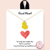 79755, "GOOD HEART" HEART SIDEWAYS NECKLACE