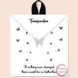 79793, "TRANSFORMATION" BUTTERFLY NECKLACE/RHODIUM DIPPED