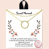 80666, "SWEET MOMENT" CIRCLE CHAIN LAYERED NECKLACE