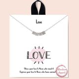 80670, "LOVE" FOUR CUBE NECKLACE/18K GOLD DIPPED