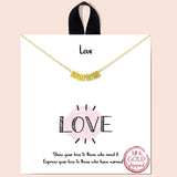 80670, "LOVE" FOUR CUBE NECKLACE/18K GOLD DIPPED