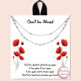 80676, "DONT BE AFRAID" DOUBLE LAYERED NECKLACE
