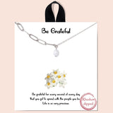 80680, "BE GREATEFUL" PEARL LINKED NECKLACE