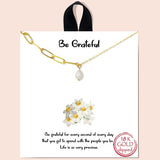 80680, "BE GREATEFUL" PEARL LINKED NECKLACE
