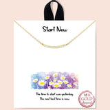 80681, "START NEW" PAVE CZ CURVED BAR NECKLACE