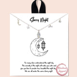 81068, "STARRY NIGHT" DAINTY NECKLACE/RHODIUM DIPPED