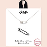 81070, "SAFETY PIN" DAINTY NECKLACE