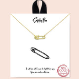 81070, "SAFETY PIN" DAINTY NECKLACE