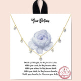 81077, "YOUR DESTINY" CUBIC ZIRCONIA NECKLACE