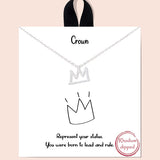 81083, DAINTY CROWN NECKLACE