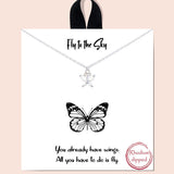 81091, DAINTY BUTTERFLY NECKLACE