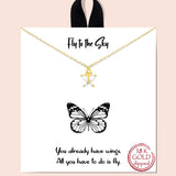 81091, DAINTY BUTTERFLY NECKLACE