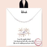 81096, "REFRESH" DAINTY CUBIC ZIRCONIA NECKLACE/RHODIUM DIPPED