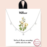 81103, "WILD FLOWER" DAINTY STAR CHARM NECKLACE