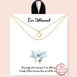 81984, "I'M DIFFERENT" DAINTY LAYERED NECKLACE