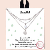 81990, "BEAUTIFUL" DAINTY LAYERED NECKLACE