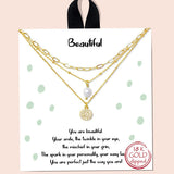 81990, "BEAUTIFUL" DAINTY LAYERED NECKLACE