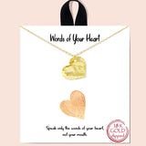 81996, "WORDS OF YOUR HEART" HAMMERED HEART NECKLACE