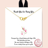 81998, "THANK YOU FOR BEING YOU" DAINTY NECKLACE