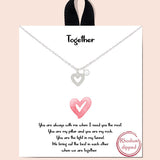 82415, "TOGETHER" DAINTY HEART NECKLACE