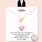 82415, "TOGETHER" DAINTY HEART NECKLACE