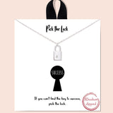 82443, "PICK THE LOCK" DAINTY NECKLACE