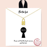 82443, "PICK THE LOCK" DAINTY NECKLACE
