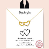 82456, "BESIDE YOU" TWO HEART INTERTWINED NECKLACE