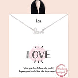 82764, "LOVE" CUBIC ZIRCONIA NECKLACE