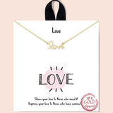 82764, "LOVE" CUBIC ZIRCONIA NECKLACE