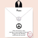 82800, "PEACE" DAINTY NECKLACE
