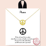82800, "PEACE" DAINTY NECKLACE